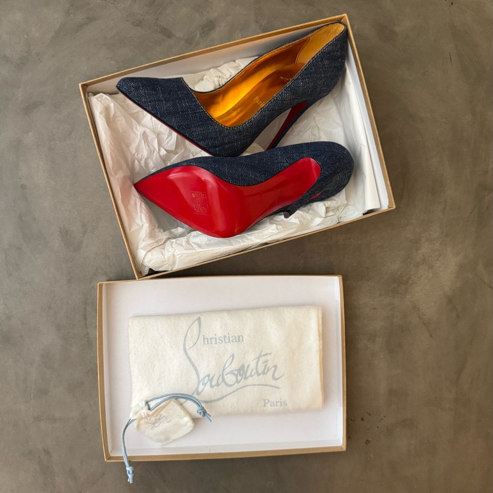 Christian Louboutin So Kate Miss Denim 120 Heels - Picture 7 of 14